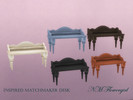 Sims 4 — Inspired Matchmaker Desk 1 by nmflowergirl — I prefer rooms where all the wood colors match so I created the