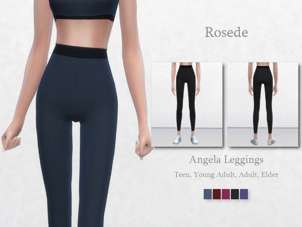 Sims 4 — Angela Leggings by _Rosede_ — For: Teen, Young Adult, Adult, Elder Type: Everyday, Athletic, Sleepwear 5