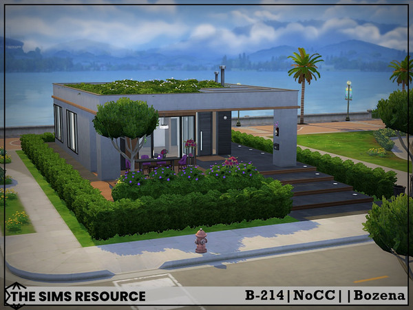 Sims 4 — B-214-Shell by Bozena — The house is located in the San Sequoia. Have fun Lot: 30 x 20 Value: $ 21 664 Lot type: