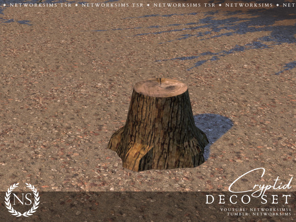 Sims 4 — Cryptid Tree Stump by networksims — A simple decorative tree stump.