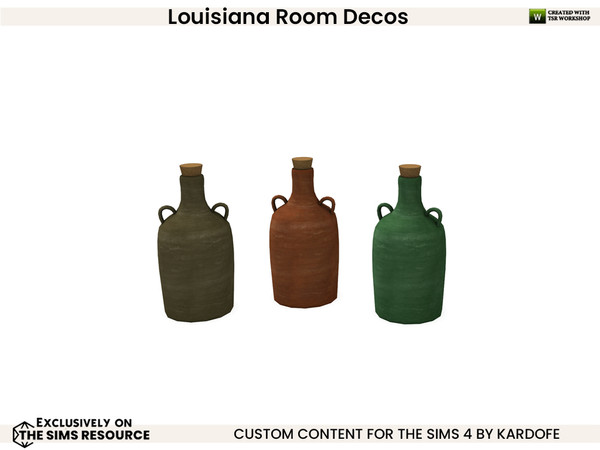 Sims 4 — Louisiana Room_Vase 2 by kardofe — Earthenware vase, with cork stopper, in three colour options