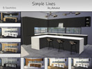 Sims 4 — Simple lines kitchen by amaca2015 — This is a modern, European style kitchen set. There are 3 items in this set