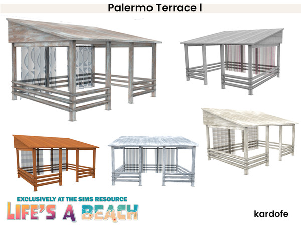 Sims 4 — Life's a Beach_kardofe_Palermo Terrace_Pergola by kardofe — Furniture, pergola and decorative objects to