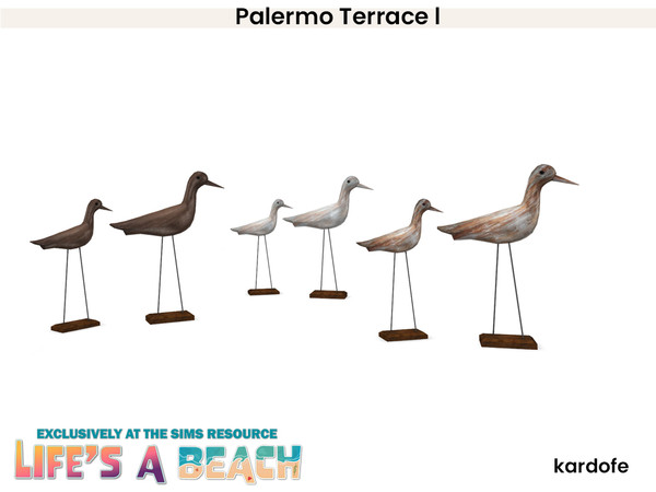 Sims 4 — Life's a Beach_kardofe_Palermo Terrace_Seagull by kardofe — Furniture, pergola and decorative objects to