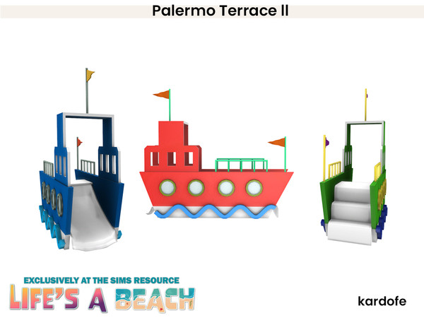 Sims 4 — Life's a Beach_kardofe_Palermo Terrace_infant slide by kardofe — Set of objects to recreate a nice and pleasant