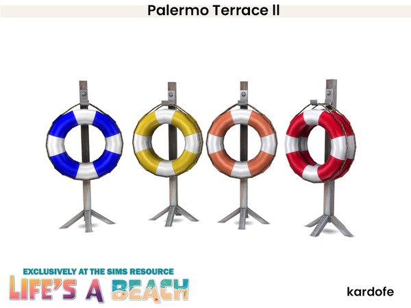 Sims 4 — Life's a Beach_kardofe_Palermo Terrace_Lifebuoy by kardofe — Set of objects to recreate a nice and pleasant