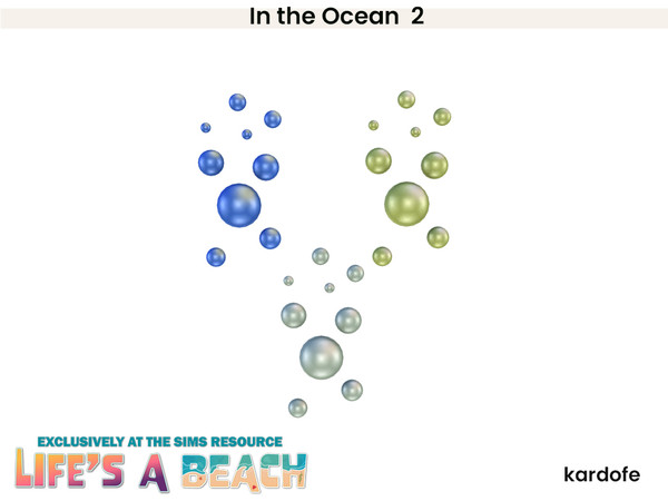 Sims 4 — Life's a Beach_kardofe_In the Ocean_Burbujas by kardofe — Second part of this set of beach themed wall