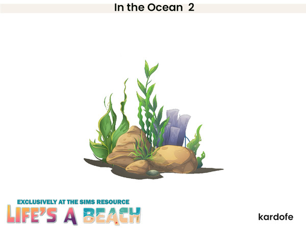 Sims 4 — Life's a Beach_kardofe_In the Ocean_Seaweed viny by kardofe — Second part of this set of beach themed wall