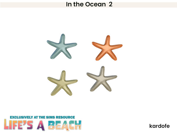 Sims 4 — Life's a Beach_kardofe_In the Ocean_Starfish by kardofe — Second part of this set of beach themed wall