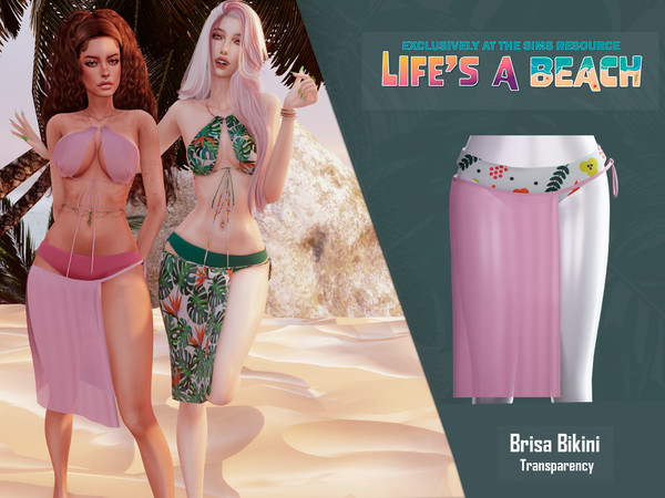 Sims 4 — Recolor Life's A Beach Brisa Bottom (With Transparency) by couquett — ideal for summer and hot days this is not