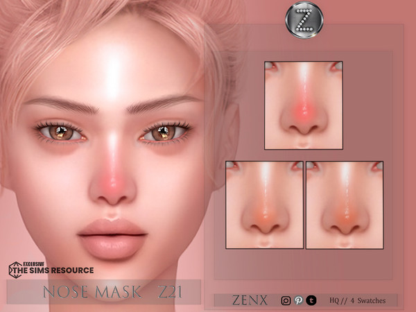 Sims 4 — [ZENX] NOSE MASK Z21 by ZENX — Base Game