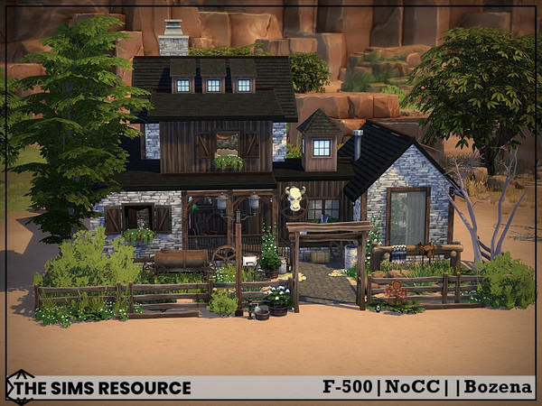 Sims 4 — F-500 by Bozena — The house is located in the Chestnut Ridge . Have fun Lot: 20 x 20