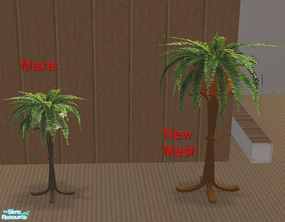 Sims 2 — Altered Plants - New Meshes - Fern 2 by munchkin_brat — A slightly larger version of the Fanciful Fuzzy Fern.