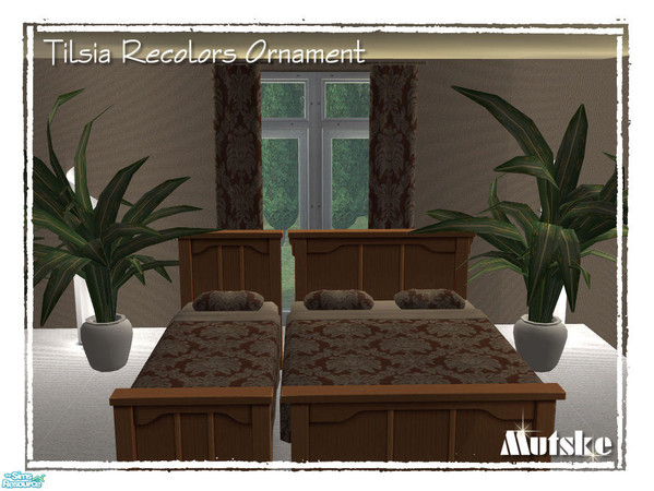 Sims 2 — Tilsia  Ornament - Dark Brown Bedding by Mutske — New recolors for the "Tilsia Livingroom" set. Please