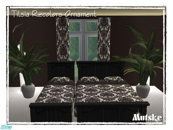 Sims 2 — Tilsia  Ornament - Black Bedding by Mutske — New recolors for the "Tilsia Livingroom" set. Please