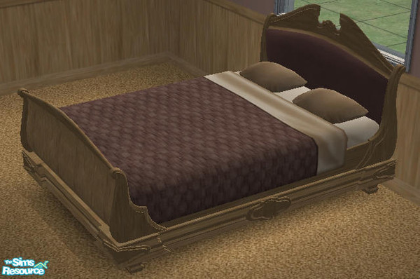 Sims 2 — Mauve Bedroom Set - Double Bed by Outpost_Road — Part of the Mauve Bedroom set.