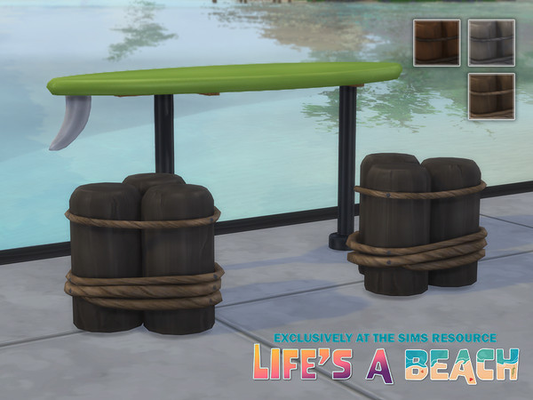 Sims 4 — Timber Piling Chair by sim_man123 — Life is better at the beach! This is a somewhat random collection of various
