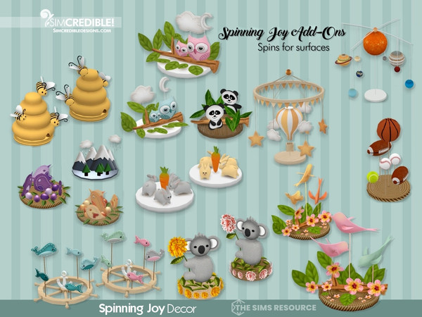 Sims 4 — Spinning Joy Table Decor [Patreon] by SIMcredible! — To make your little sims ambiance more enjoyable and funny,