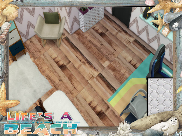 Sims 4 — Lifes a Beach - Floor Collection by lavilikesims — 10 floors that would fit into any coastal home.
