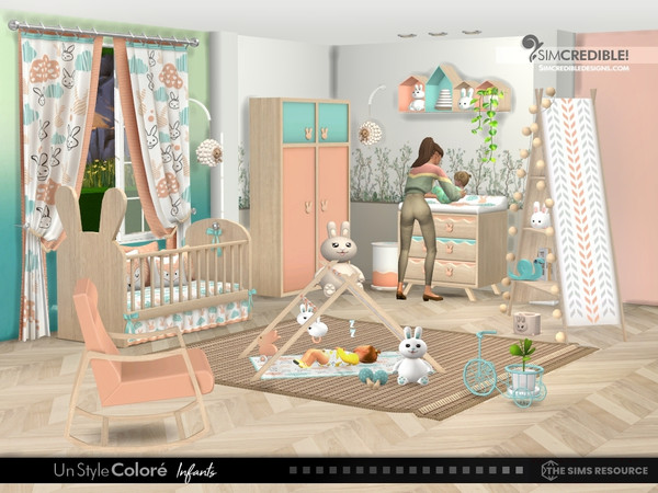Sims 4 — Un Style Colore Infant Crib by SIMcredible! — 