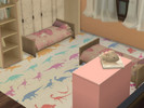 Sims 4 — Dino Rug Multi and Blue  by sososophx — Two Dinosaur rugs for adults and infants and every sim in-between. Comes
