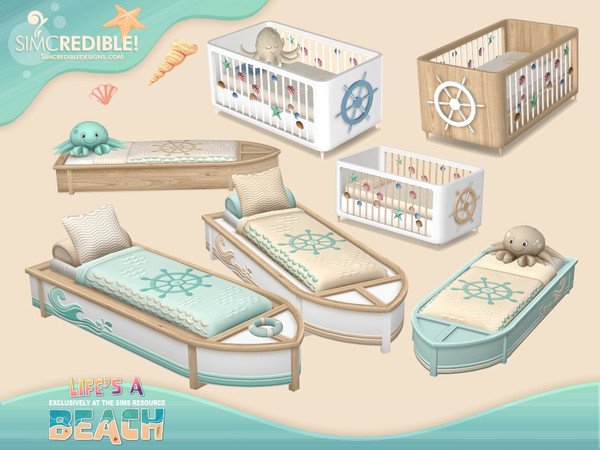 Sims 4 — Life's a beach - Happy Tides Treasure Chest Toybox by SIMcredible! — Ahoy! Your little sims can live like sweet