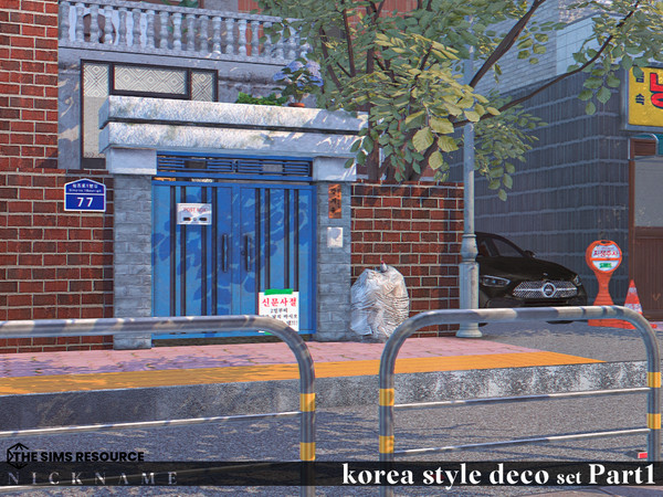 Sims 4 — korea style deco set_bus stop sign by NICKNAME_sims4 — korea style deco set Part1 13 package files. korea style