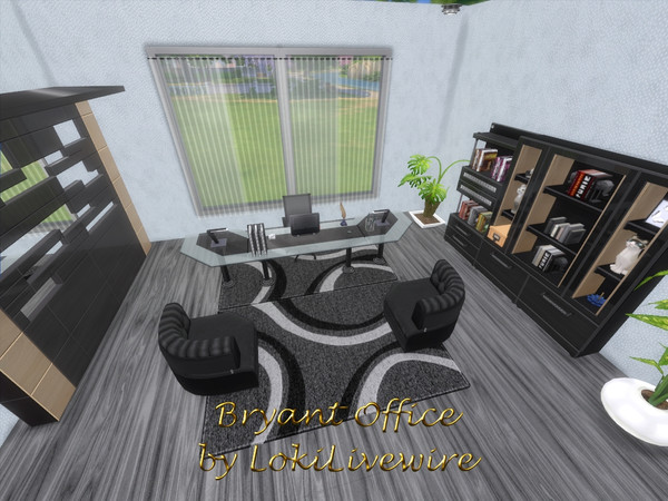 Sims 4 — Bryant Office by LokiLivewire — The perfect office for people who need peace & quiet to get some work done.
