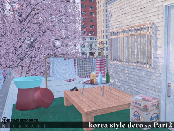 Sims 4 — korea style deco set_pyeongsang by NICKNAME_sims4 — 10 package files. korea style deco set_clothing bin