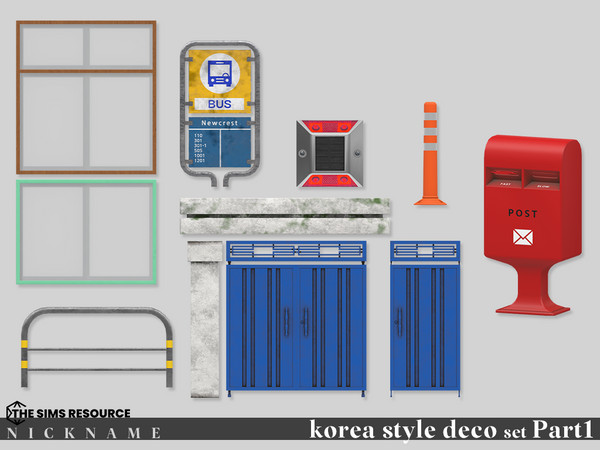 Sims 4 — korea style deco set_Gate column by NICKNAME_sims4 — korea style deco set Part1 13 package files. korea style