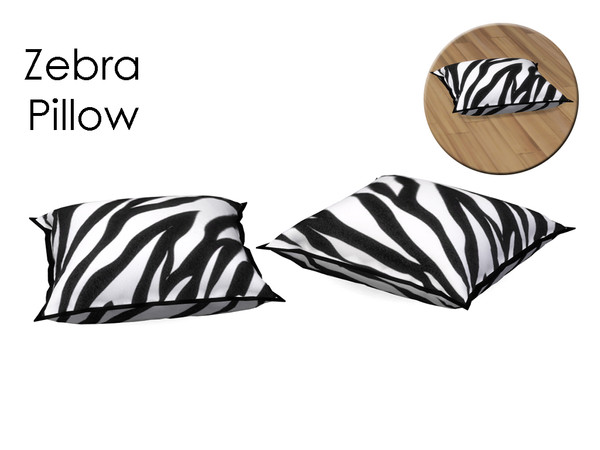 Sims 4 — Zebra Pillow by Yassinef90 — Base Game / Low poly