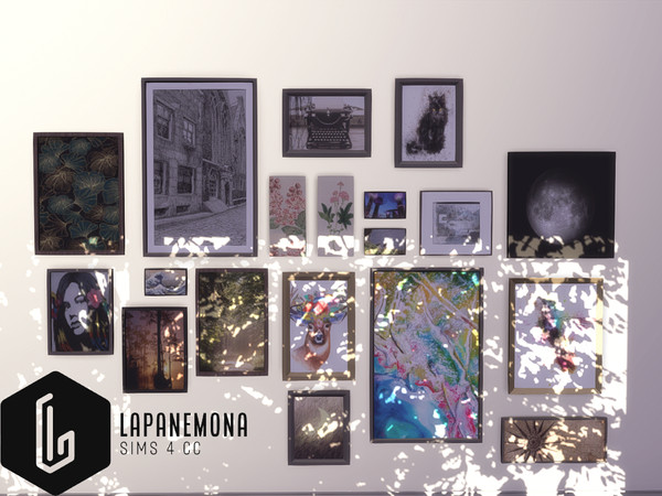 Sims 4 — Eclectic pictures - Eclectic set by Lapanemona — 812 polygons, 1 swatch