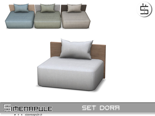 Sims 4 — Set Dora  - Armchair by Simenapule — Set Dora - Sofa Made by Simenapule for TSR www.simenapule.it