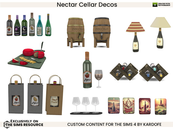 Sims 4 — kardofe_Nectar Cellar_Cheese board by kardofe — Decorations for Nectar Cellar, in this second part you will find