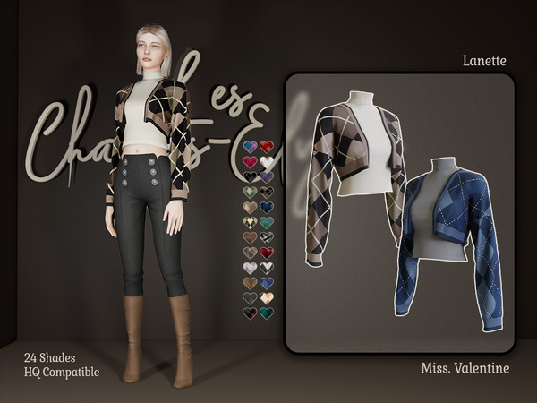 Sims 4 — Lanette Top by MissValentine142 — Sweater with turtle neck. 24 Shades Teen, Young Adult, Adult HQ Compatible The