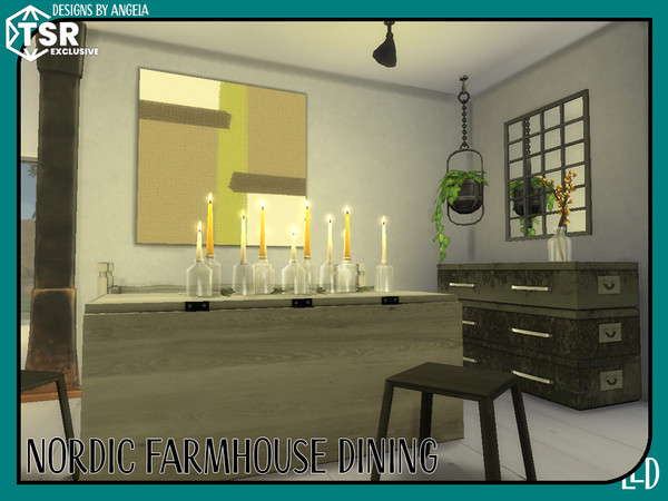 Sims 4 — Nordic Farmhouse Diningchair by Angela — Nordic Farmhouse Diningset. A new Sims 4 diningset for your more rustic