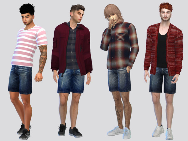 Sims 4 — Corey Denim Short by McLayneSims — TSR EXCLUSIVE