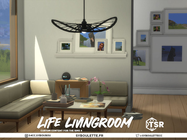 Sims 4 — Life livingroom - Vertigo ceiling lamp (short) by Syboubou — Introducing the Life Livingroom custom content set,