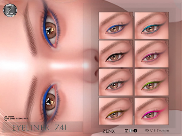 Sims 4 — [ ZENX] EYELINER Z41+HQ by ZENX — Base Game