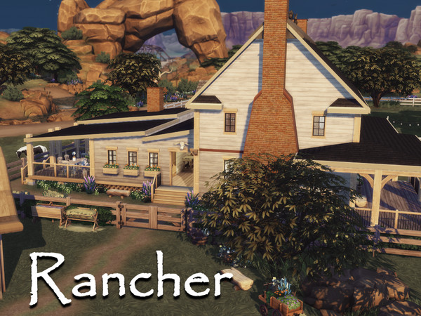 Sims 4 — Rancher No CC by GenkaiHaretsu — Rancher house for big family and their horse