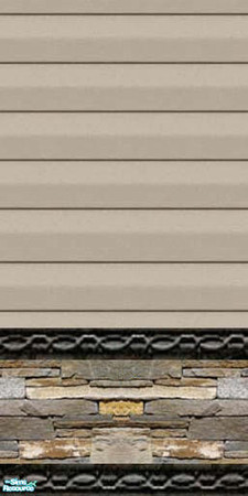 Sims 2 — jgk mocha siding with stone by ljkane — mocha vinyl siding with stone base and edging