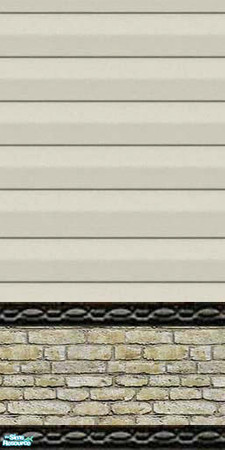 Sims 2 — jgk linen siding w white stone by ljkane — linen vinyl siding with white stone base and edging