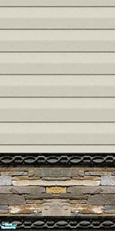 Sims 2 — jgk linen siding with stone by ljkane — linen vinyl siding with stone base and edging