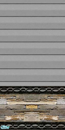 Sims 2 — jgk granit siding with stone base by ljkane — granit vinyl siding with stone base and edging