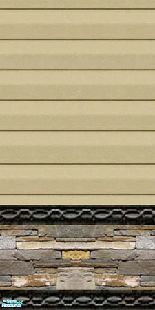 Sims 2 — jgk dune siding with stone base by ljkane — dune vinyl siding with stone base and edging