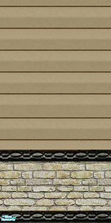 Sims 2 — jgk cobblestone siding with white stone by ljkane — cobblestone siding with white stone base and edging