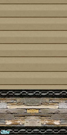 Sims 2 — jgk cobblestone siding with stone  by ljkane — cobblestone vinyl siding with stone base and edging