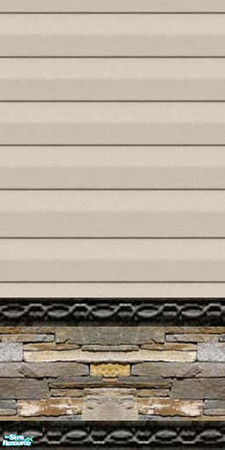 Sims 2 — jgk chiffon siding with stone base by ljkane — chiffon vinyl siding with stone base and edging