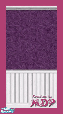 Sims 2 — MDP Plum Swirl Panels in White by MelandStv — There are 20 colourful walls in this set. They are part of my
