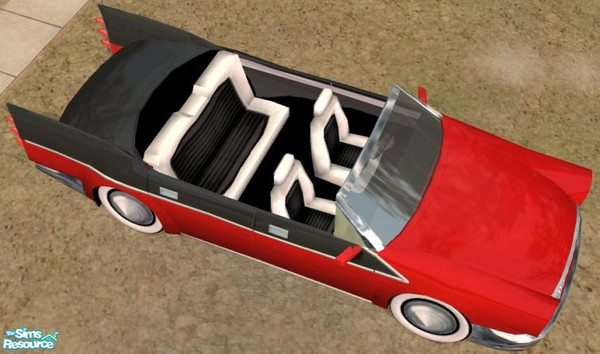 Sims 2 — 59 Viking Convertible - Black Interior by Dr Pixel — Jet Black and Snow White interior color option for the 59